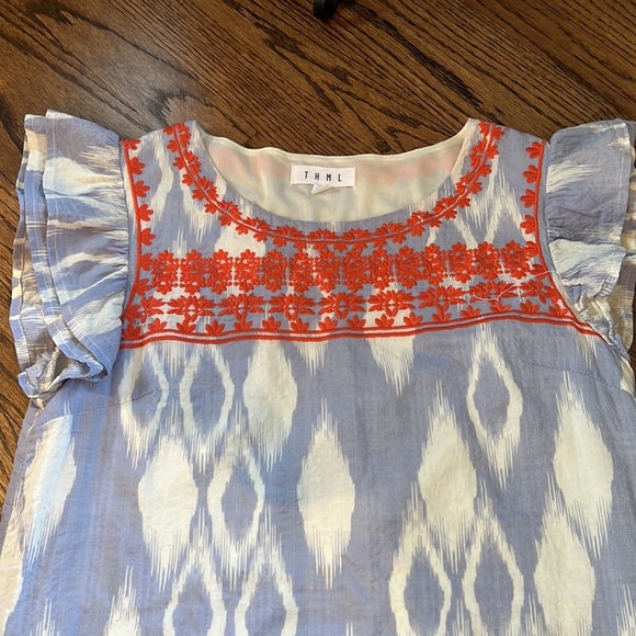 THML Embroidered Geometric Mini Dress - Picture 2 of 7